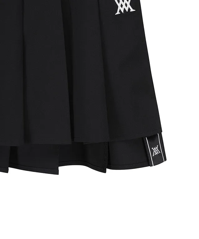 ANEW Golf: Women Buckle Decoration Pleats Skirt - Black