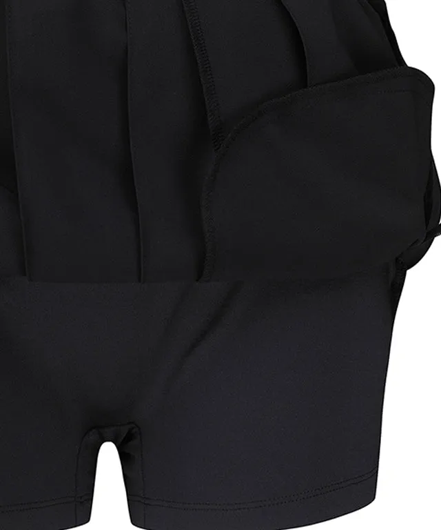 ANEW Golf: Women Buckle Decoration Pleats Skirt - Black