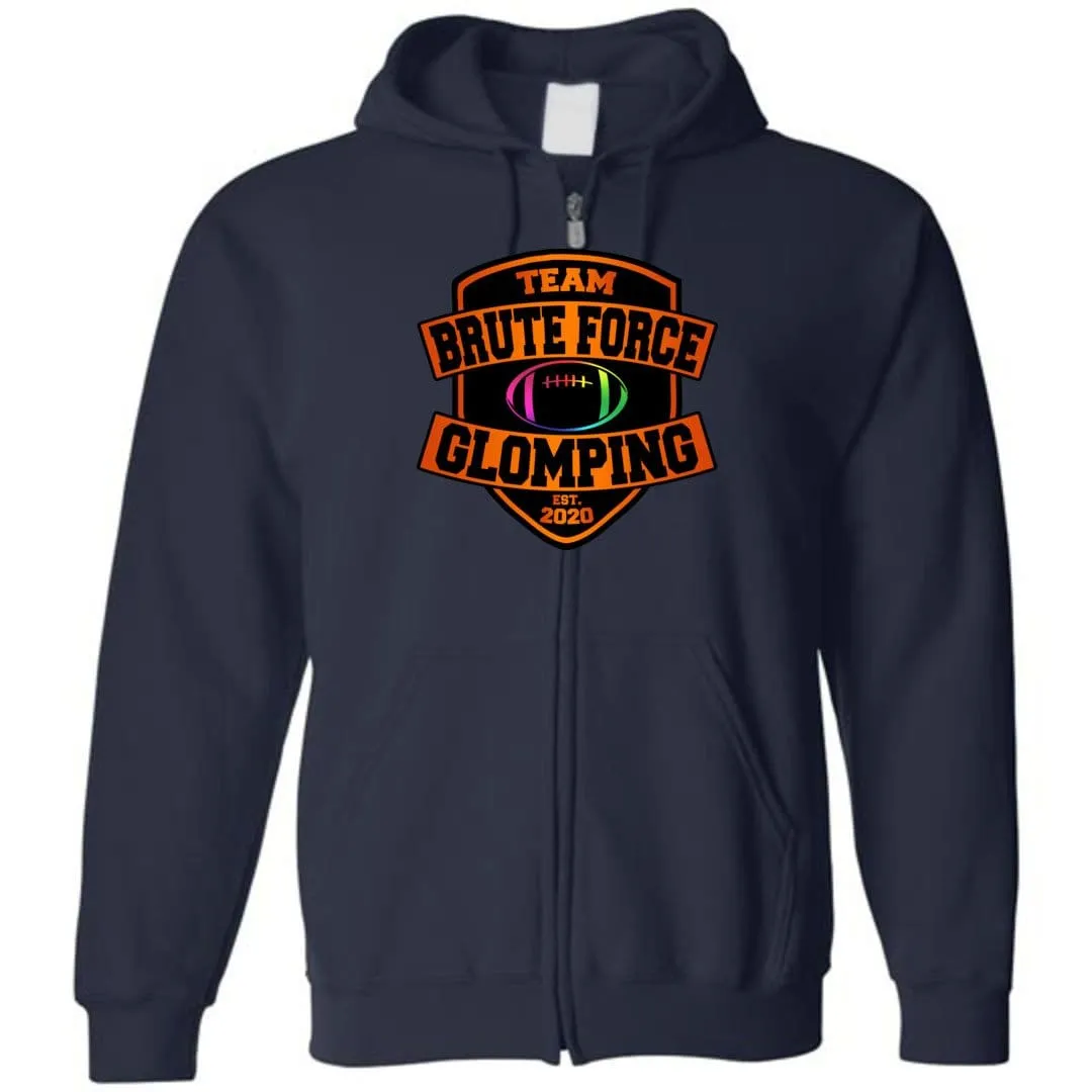 Chatty Fam Brute Force Glomping Orange Unisex Zip Hoodie