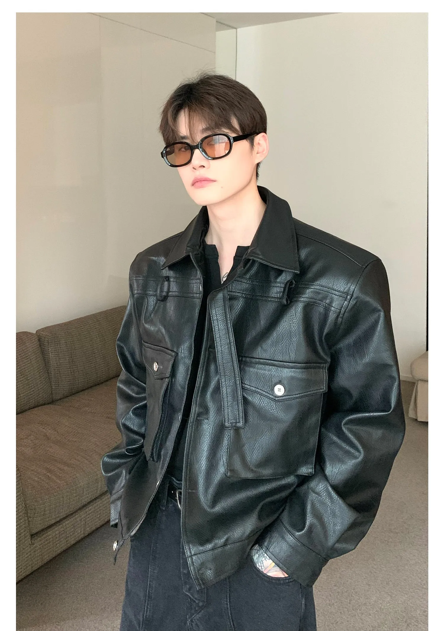 Faux Leather Biker Jacket