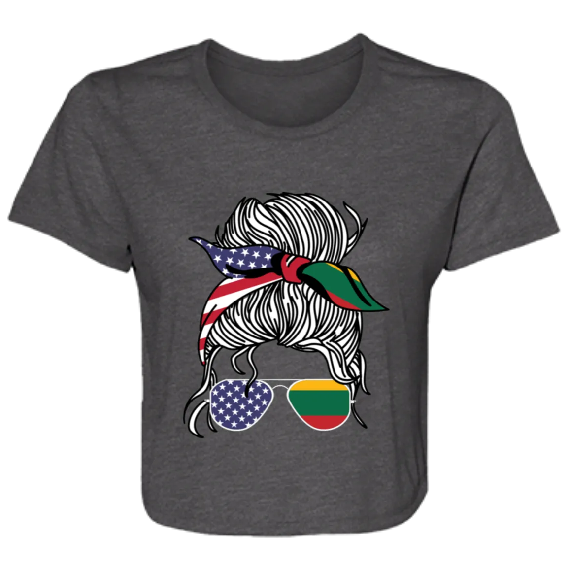 Laisve Freedom Woman - Women's Bella Canvas Flowy Cropped Tee