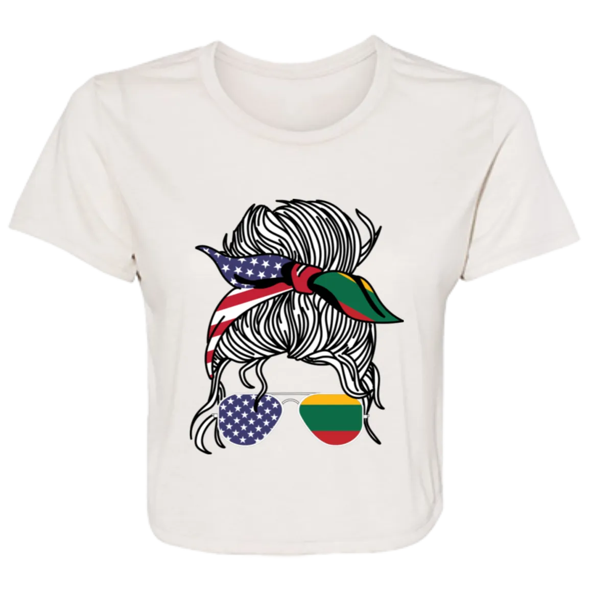 Laisve Freedom Woman - Women's Bella Canvas Flowy Cropped Tee